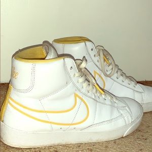 Nike white leather high tops